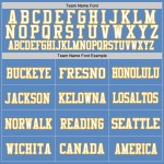 Custom Light Blue Gold-White Mesh Authentic Football Jersey Custom Light Blue Gold-White Mesh Authentic Football Jersey