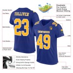 Custom Royal Gold-White Mesh Authentic Football Jersey Custom Royal Gold-White Mesh Authentic Football Jersey
