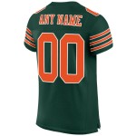Custom Green Orange-White Mesh Authentic Football Jersey Custom Green Orange-White Mesh Authentic Football Jersey