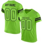 Custom Neon Green Neon Green-Black Mesh Authentic Football Jersey Custom Neon Green Neon Green-Black Mesh Authentic Football Jersey
