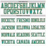 Custom White Aqua-Orange Mesh Authentic Football Jersey Custom White Aqua-Orange Mesh Authentic Football Jersey