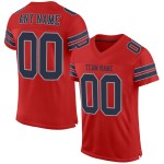 Custom Scarlet Navy-Light Gray Mesh Authentic Football Jersey Custom Scarlet Navy-Light Gray Mesh Authentic Football Jersey