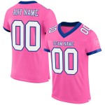 Custom Pink White-Royal Mesh Authentic Football Jersey Custom Pink White-Royal Mesh Authentic Football Jersey