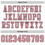 Custom White Medium Pink-Black Mesh Authentic Football Jersey Custom White Medium Pink-Black Mesh Authentic Football Jersey
