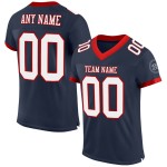 Custom Navy White-Red Mesh Authentic Football Jersey Custom Navy White-Red Mesh Authentic Football Jersey