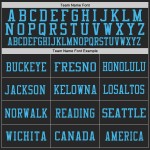 Custom Black Pink-Sky Blue Mesh Authentic Football Jersey Custom Black Pink-Sky Blue Mesh Authentic Football Jersey